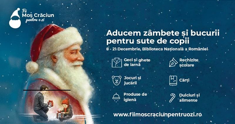Campania „Fii Mos Craciun pentru o zi” duce mai departe bucuria sarbatorilor pentru 2.500 de copii din familii nevoiase